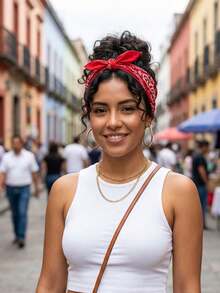 1 pieza Pañuelo cuadrado con estampado de cachemira rojo, adecuado para uso diario - Rojo - Ver 4
