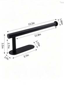 Wall-Mounted Metal Toilet Paper Holder, Smooth Matte Black Toilet Paper Dispenser With Stable Rotating Axis; Suitable For Home Decorators, Rental Property Landlords, Bathroom Renovators, Can Be Installed In Bathroom, Kitchen, Powder Room, Kitchen Essential Home Decor Bathroom Decor Autumn Decor Autumn Home Decor Kitchen Decor Kitchen Bathroom Bathroom Storage - Multicolor - View 10