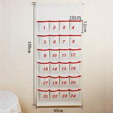 1 buah Kalender Advent Natal yang Dipersonalisasi, Gaya Nama Rajutan Buatan Tangan, Tas Penyimpanan Nama yang Dipersonalisasi untuk Dinding Kamar, Kantong Dinding Kain Serbaguna, Kalender Hitung Mundur Liburan, Penyimpanan Harian Rumah, Tas Gantung Dinding Nama yang Disesuaikan - MultiWarna - View 8
