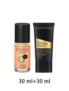 Max Factor [Bundle] Facefinity All Day Flawless 3 In 1 Vegan Foundation C85 Caramel 30 Ml + Facefinity Universal Primer 30 Ml - C85 Caramel+Clear - View 2