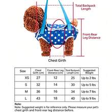 1pc Polka Dot Pet Crossbody Bag, Portable One Shoulder Travel Bag, Suitable For Small Dogs, Teddy, Bichon, Puppies And Kittens, Outdoor Walking - Multicolor - View 2