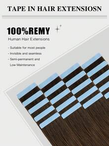 SUYYA Seamless Skin Weft Adhesive Glue Tape In 100% Rambut Manusia Asli Remy Balayage Lurus Ekstensi Rambut Berkualitas Salon Untuk Wanita - S4 - View 4