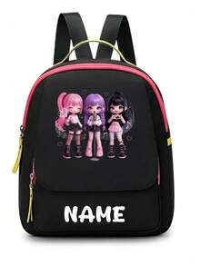 Personalized Back To School Backpack, Casual Versatile Music Idol Theme Print, Zipper Closure Nylon Material, Adjustable Shoulder Straps, Hand-Carry, Dancing, Shopping, Outdoor Trips, Birthday Gift, Aesthetic, Fandom-Core, Concert Essentials - Multicolor - View 58