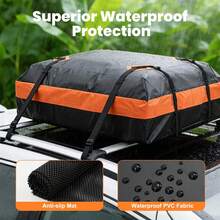 Waterproof Car Roof Cargo Bag 20 Cubic Feet Large Capacity Portable Roof Luggage Storage Organizer Universal Fit For Car SUV Truck Outdoor Travel Road Trip - 15cuft - View 4