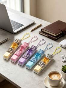 1pc Minimalist Colorful Keyboard,4-Key Colorful Keyboard Keychain,Creative Keyboard Pendant Bag Decoration,Car Keychain,Keyboard,Adult Finger,Finger Press,Birthday,Party,Holiday - Multicolor - View 3