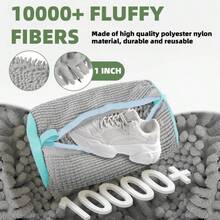 360° Shoe Laundry Bag, Anti-Deformation, Machine Washable And Dryable, Soft Velvet Lining, Suitable For Sports Shoes And Casual Shoes, Home Laundry Storage And Protection - Multicolor - View 10