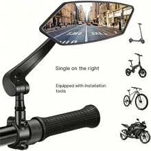 1 Pair Mountain Bike Rearview Mirror, Foldable High-Definition Flat Reflective Mirror, 360° Rotating Adjustable Tilt Angle, Elevated Design, With Installation Tools, Cycling Accessory - Multicolor - View 4