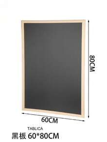 1 Pc Chalkboard With Solid Wood Frame, Multiple Sizes Available, Smooth Writing Surface, Easy To Wipe Clean, Sturdy Durable Wooden Frame, Suitable For Shop Price Tags, Student Graffiti & Teaching, Family Messages And Store Menu Display - Multicolor - View 10