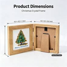 1件天然療癒水晶聖誕樹襪帽相框，正能量寶石裝飾品，居家桌面聖誕裝飾 - 聖誕相框 - 查看 3