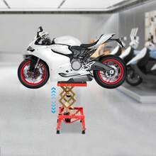Motorrad-Hebebühne 160 Kg Hydraulische Hebebühne Höhe 30,5 - 80 Cm Motorradheber - Schwarz+Rot - Übersicht 6