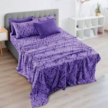 Lux Decor 6-Piece Paisley Bed Sheets High GSM Brushed Microfiber Sheets - Elevate Your Sleep Experience With 16-Inch-Deep Pocket Bedding Sheets & Pillowcases- Back To School- Graduation Gift- All Sizes Available- Winter Vibes, Christmas Decor, - 薰衣草 - 查看 2