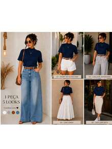 Women Blouses - Navy Blue - View 8