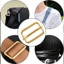50pcs 1 Inch Metal 3-Position Adjustable Buckles, Rectangular Adjustable Webbing Sliders, Suitable For Keychains, Lanyards, Handbags, Fasteners, Straps, Backpacks And Leather Hardware Accessories - One Size - View 6
