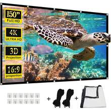 4K Projection Home Theater Screen | Full HD 3D 16:9 Dual-Sided Projection Screen, Projection Screen, Suitable For Indoor And Outdoor Use, Wall Installation, Hanging Option, Multiple Specifications Available, Perfect For Backyard Movie Nights - View 7