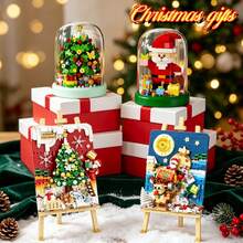 Seri Hadiah Natal, Set Mainan Balok Susun Anak-Anak, Alas Balok Susun Lembut, Balok Partikel Mikro, Bahan ABS. Termasuk: Santa Claus, Pohon Natal, dan Berbagai Elemen. Kemasan Kotak Hadiah, Lebih Cocok untuk Dihadiahkan. - MultiWarna - View 1