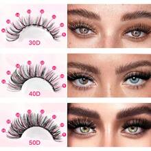 LIMEIKAI 640PCS D Curl Waterproof Lash Extensions, 30D-80D Mixed Clusters, 9-16mm Mixed Length False Eyelashes - View 9