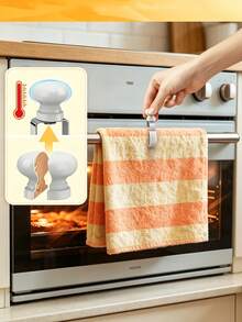 Kitchen Towel Clip, Thick Towel And Linen Cloth With Strong Grip On Microwave, Oven, Dishwasher, Bathroom Storage, Practical Kitchen Storage Box, Home Essential, Storage Supplies - Multicolor - View 5
