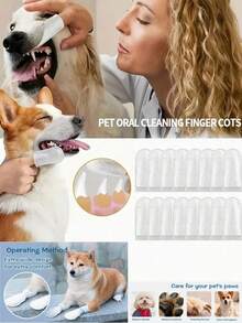 Dog And Cat Ear Cleaning Pads, Suitable For Dogs And Cats, Soft And Easy To Use, Specifically Designed For Cats And Dogs, Fresh Breath, Removes Food Residue, Non-Irritating, Suitable For Daily Ear And Teeth Care Of Pet Cats And Dogs - White - View 11