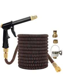 1pc High Pressure Water Hose Set, Suitable For Lawn And Flower Care, Car Washing With Multi-Mode Spray Gun, TPE Inner Tube, Universal Thread Standard - B - View 13