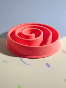 Vortex Shaped Cat Slow Food Bowl, Anti Suffocation Pet Bowl, Plastic Leak Proof Pet Bowl, Dog Feeding Basin, Dog Bowl - Multicolor - View 14
