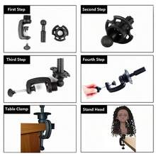 Afro Mannequin Heads With 100%Real Hair With Adjustable Tripod Hairdressing Dolls Training Head For Practice Styling Braiding - View 9