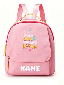 Personalized Back To School Backpack, Casual Versatile Music Idol Theme Print, Zipper Closure Nylon Material, Adjustable Shoulder Straps, Hand-Carry, Dancing, Shopping, Outdoor Trips, Birthday Gift, Aesthetic, Fandom-Core, Concert Essentials - Multicolor - View 49