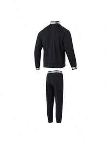 Under Armour Bộ đồ thể thao nam nữ APAC EF Track Suit-BLK Mẫu mới hè 2026 Áo khoác cổ đứng quần dài bo gấu bộ 2 món 1389369-001 - màu đen - Xem 2