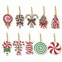 12pcs Holiday 5D DIY Diamond Painting Christmas Decoration Set - Vibrant Keychains, DIY Christmas Candy Diamond Painting Kit Perfect For Holiday Decor And Handmade Crafts, Christmas Diamond Painting, Christmas Decorations, Christmas Crafts - View 1