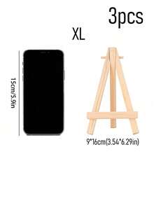 1/3 pezzi Mini cavalletto da esposizione in legno, cavalletto in legno supporto per numeri di tavolo per matrimoni, supporto per esposizione foto, forniture per artigianato e artisti, decorazione per la casa, cavalletto a treppiede per esposizione, supporto per cartellini da tavolo per matrimoni, supporto per esposizione dipinti, mini cavalletto, supporto multifunzionale per esposizione dipinti - Colore del legno - Visualizzare 4