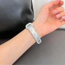 Elegant & Beautiful Watch Band, Multi-Functional, Durable, Exquisite Creative Silver Mist Starry Sky Pattern, Asymmetrical Shape, Suitable For Xiaomi Band 10/9/8 Wristband, Quick Release Buckle Design, Supports NFC Version Sharing, Sports Smart Couple - Multicolor - View 10