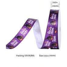 Halloween Ribbon 9.1m Roll, Holiday Party Decoration Gift Wrapping Ribbon, Hair Accessories, Bows, Floral Packaging DIY Halloween Ribbon - Trick Or Treat Pumpkin, 1.6cm Wide, 9 Meters/roll - View 10