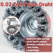 8Pcs M14 Threaded Wire Brush Set 3 Types Angle Grinder Attachment, Heavy Duty Wire Wheels For Rust Paint Welding Slag Removal Metal Cleaning Grinding Polishing - A - View 2