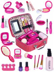 Pretend Makeup For Toddlers, Toys Play Makeup Set For Kids, Toddler Makeup Kit Pretend, Birthday Gifts Toys For 3 4 5 6 7 8+ Year Old Girls (Not Real Makeup) - Hot Pink - View 2