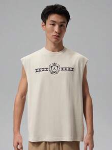 Jordan Men's AS FIRST CLASS MSCL TANK Sports Tank Top IW1601-104 - Beige - View 1