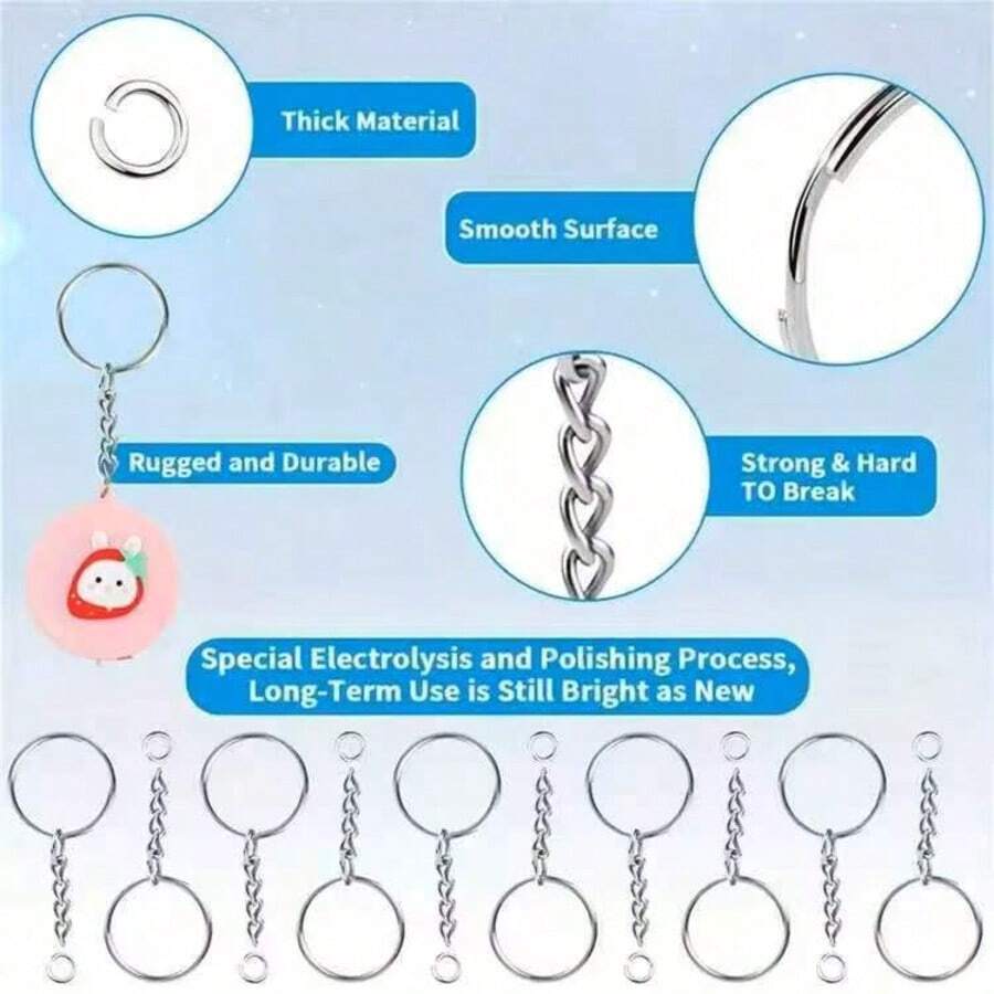 10pcs Keychain Making Tool Kit - Complete Set - Multicolor - View 1