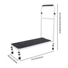 YUNRUX Bedside Step Stool For Seniors, Heavy-Duty Bed Step With Stable Assist - A - 查看 2