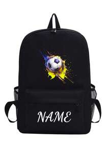 This Spacious And Lightweight Soccer Print Backpack Is Perfect For School, Work, And Leisure. It Features Adjustable Shoulder Straps And... - Multicolor - View 32