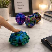 1 quả bóng giải tỏa căng thẳng in 3D hình lồi, sản phẩm sáng tạo để bàn cho nhà và văn phòng, có thể nhấn và xoay, bóng xếp hình 3D - Nhiều màu - Xem 6