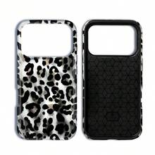 Koolife Leopard Print Phone Case Made Of TPU Material And Printed Fabric, Smooth And Hard Surface, Scratch-Resistant, Durable And Shock-Absorbing, Ideal Gift Choice, Compatible With Iphone 11, 12, 13, 14, 15, 16, 17/18 Series Models (Including Pro And Pro Max Versions) - Black and White - View 2