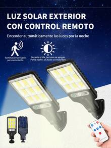 1/2pc Smart Outdoor Solar Light, 3 Lighting Modes, Motion Sensor, Auto On/Off, Remote Control, LED Solar Light For Garden, Patio, Pathway, Driveway, Lawn, Patio Lighting. - With Remote Control - View 3