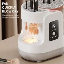 SOKANY Electric Makeup Brush Cleaner, Wash & Dry All-In-One, One-Click Deep Cleaning/Stain Removal + Fan Fast Drying Ready To Use, Doesn't Damage Bristles, USB Powered, Compact & Elegant, Great Gift For Girls - Handheld Scrubber - View 10