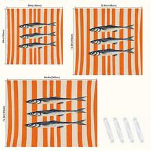 1pc Fresh Polyester Sun Shade Cloth With Metal Reinforced Grommets, Outdoor Privacy Screen, Heat Insulation Canopy Cover, Sun Protection Shade Fabric For Patio, Balcony, Garden, Pool, Camping, Rainproof, Windproof, Privacy Fence, Awning - Orange - View 5