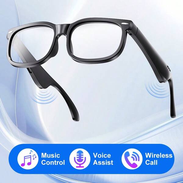 Wireless Audio Glasses With Wireless Calling, Music Playback, Built-In Microphone, High-Definition Sound Quality, Suitable For Office Work