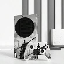 Removable Vinyl Sticker For Xbox Series S, Red Samurai Art Style Console & Controller Scratch-Resistant Protective Film - View 3