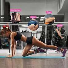 2er/Set Bein- & Knöchel-Verriegelungs-Widerstandsbänder, für Hüft- und Oberschenkelmuskel-Training, Fitness-Gym-Zubehör, Sport, Gym, Heimtraining, Pilates, Yoga, Heimübung - Verschiedenfarbig - Übersicht 7