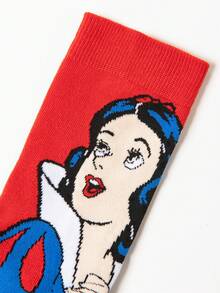1/2/4 Pairs Disney Socks Women's Halloween Long Socks Villain Witch Gift Christmas Mid-Calf Socks Winter Funny Socks - Multicolor - View 6