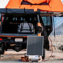 New 50W Portable Solar Panel Kit With 100A Solar Charge Controller, High-Efficiency Solar Panel And Alligator Clips, Suitable For RV, Camping, Car, Boat, Picnic, Etc., Can Power Tablets, Smartwatches, Power Banks In Sunlight, Portable Design - Black - View 10
