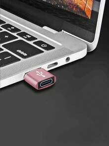 1入aluminum Alloy Usb轉type-c轉換頭,適用於充電和數據傳輸,適用於手機、電腦、相機等設備 - 粉色 - 查看 4