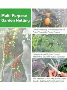 1件装植物攀爬网，攀爬植物支架网，尺寸3x6英尺/6x6英尺，种植用品和工具，耐用涤纶植物支撑网，可促进植物生长得更大更健康，适用于黄瓜、番茄、水果、蔬菜、葡萄、豆类和其他攀爬植物。 - 彩色 - 查看 7