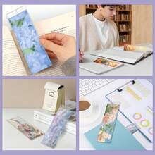 10pcs Plastic Bookmark Set, DIY Transparent Bookmark Clips, Photo Booth Album Covers, Blank Photo Frames, Suitable For Wedding Photo Strips, Graduation Gifts, Office Party Favors - Transparent Bookmark Sleeve - View 7